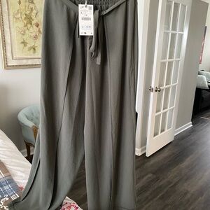 Zara Gray Wide-Leg Pants